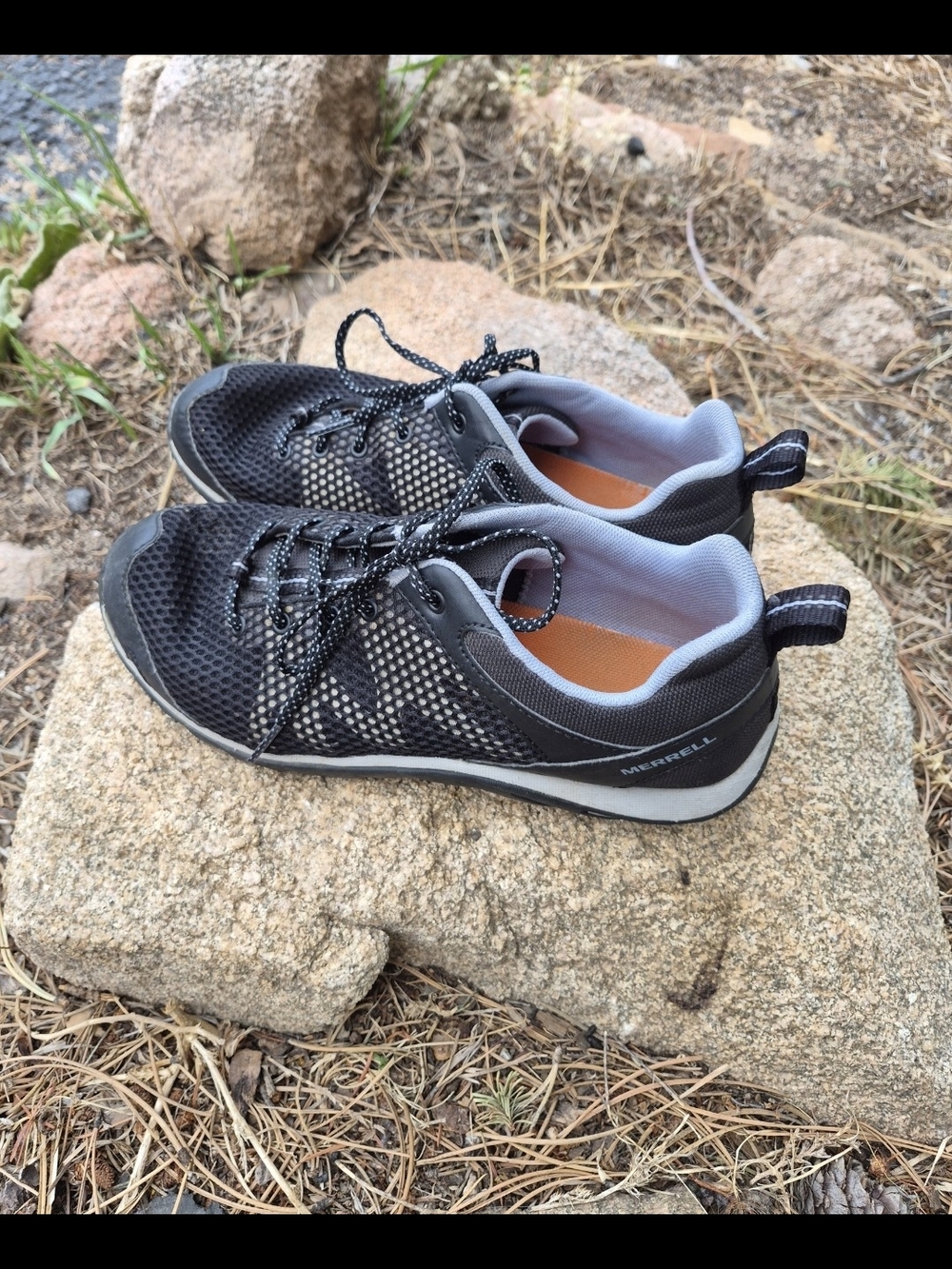 Merrell Womens Black and Light Purple Athletic Riverbed Mesh Trainers